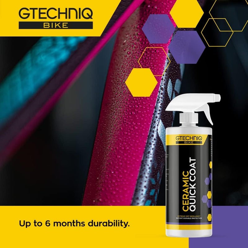 Gtechniq Bike Ceramic Quick Coat, 17 fl oz | Extreme Dirt Repellent with Nanotechnology, Instant Protection, Leaves Surfaces Ultra Slick, Up to 6 Months Protection - Image 1